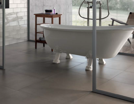 A Natural Feel for Your Bathroom: Grey Bathroom Floor Tiles!